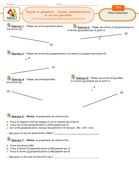 11 Tracer Des Droites Paralleles Et Perpendiculaires