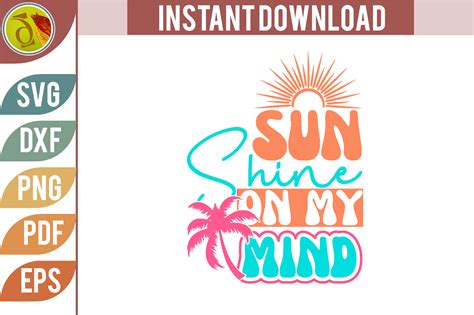 Sun Shine On My Mind Svg Design Graphic By IADESIGNER6929 Creative