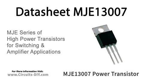 Mje Npn Transistor Datasheet Pinout Features Off