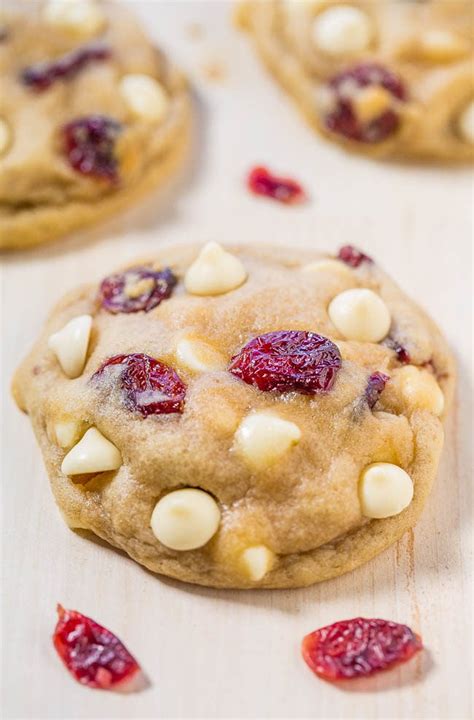 Super Soft And Chewy Cranberry White Chocolate Chip Cookies Averie Cooks