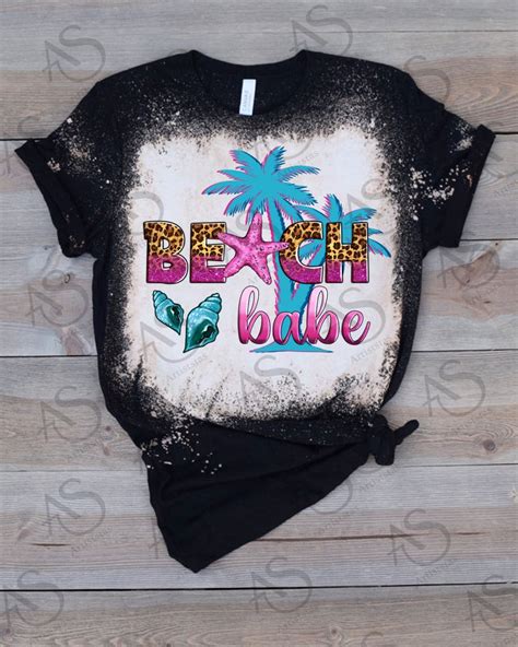 Beach Babe Png Sublimation Design Leopard Beach Png Design Etsy