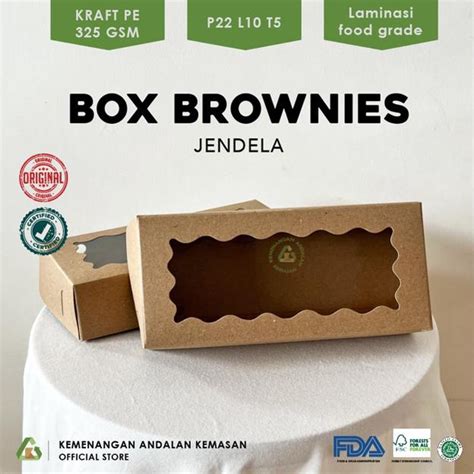 Jual Kotak Kue Cake Box Kraft Dus Snack Dus Brownies Kotak Bolu