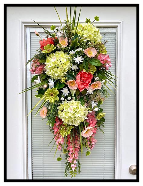 Decorative Silk Floral Wall Swags Front Door Swags Artificial