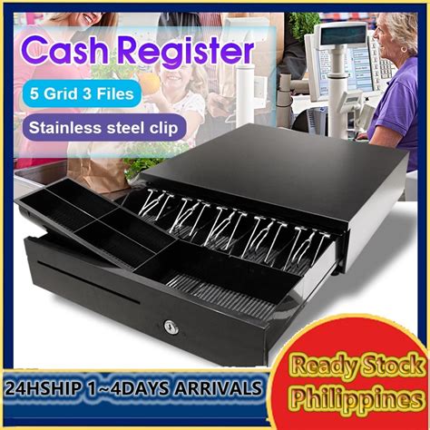 Drawer Cash Box Cashier Box Supermarket Bills 5 Grids 3 Gears Money