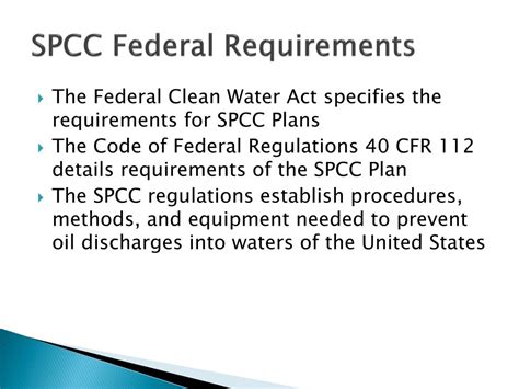 Ppt Spill Prevention Control And Countermeasures Spcc Federal