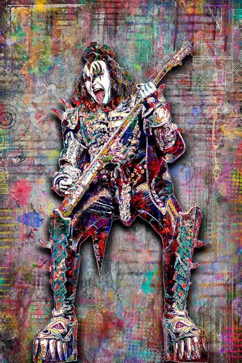 Gene Simmons Print Gene Simmons Artwork Gene Simmons Art Gene