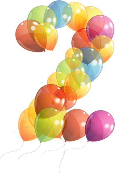 Download Hd Number 2 Balloon Png Transparent Png Image