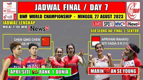 Jadwal Final Bwf World Championship Hari Ini Live Inews Tv Apri