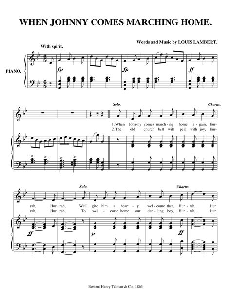 File When Johnny Comes Marching Home Sheet Png Video Game Music