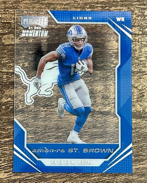 2021 Panini Chronicles Playoff Momentum Amon Ra St Brown No PMR 28 EBay