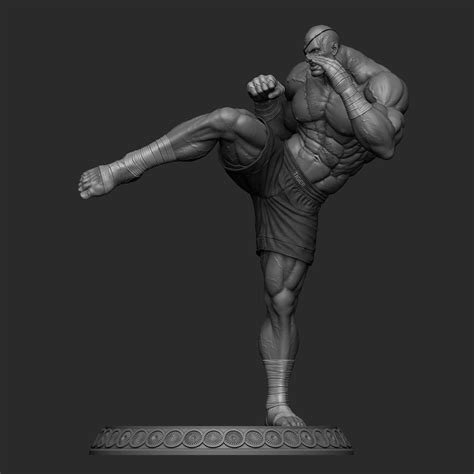 3D File Sagat 3D Printing Gaming Memorabilia 3D Printer Model To