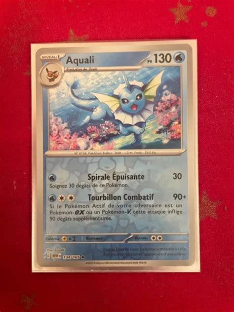 CARTE POKÉMON Aquali holo reverse 134 165 151 Ecarlate Violet EV3