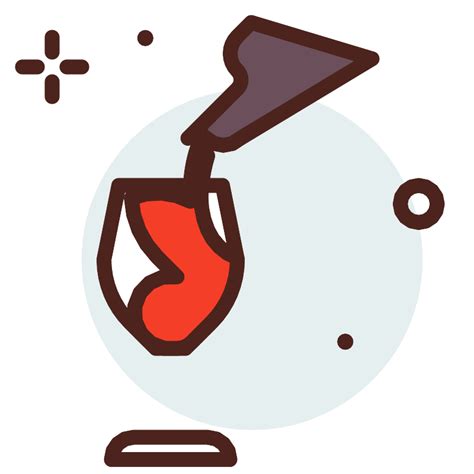 Wine Pouring Into Glass Vector