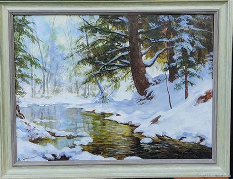 Картина Акрилом: "Зимний лес" в интернет-магазине на Ярмарке Мастеров ...