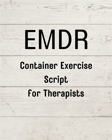 Emdr Therapist Resource Tool Container Exercise Script Etsy