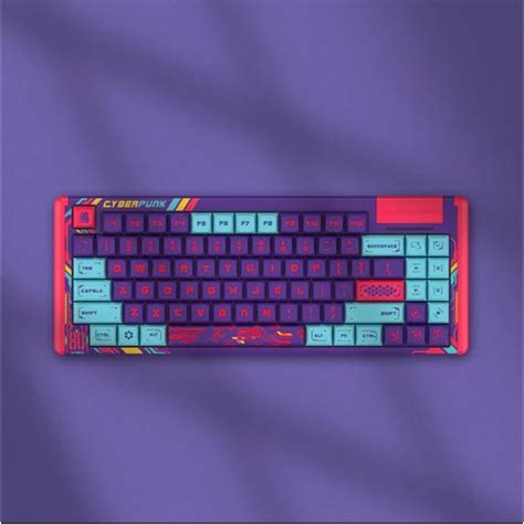 Promo Dustsilver Cyberpunk Pro Tkl Rgb Backlit Hot Swappable Keyboard Red Switch Cicil X