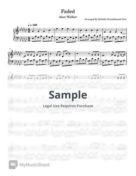 Alan Walker Faded 악보 By Pop On Piano