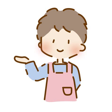 エプロン かわいい手描きの無料素材「てがきっず」保育園・小学校・介護施設にぴったりのフリー素材イラスト