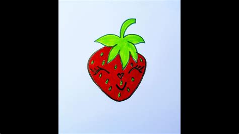 Come Disegnare Una Simpatica Fragola In Modo Facile E Divertente Youtube