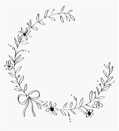 Christmas Wreath Line Drawing