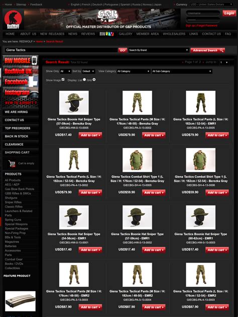 Giena Tactics Combat Uniforms At RedWolf | Popular Airsoft: Welcome To ...