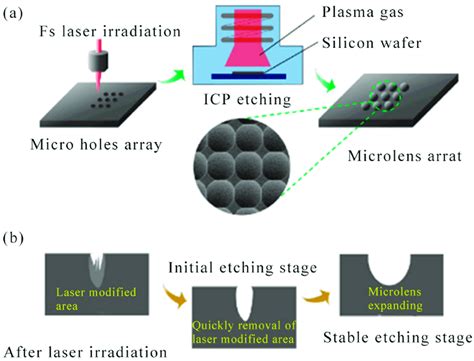 Diagram Of Silicon Micro Nano Structures Fabricated By Dry Etching