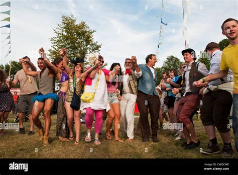 Dancing the hokey cokey at the Wilderness music festival, Cornbury ...