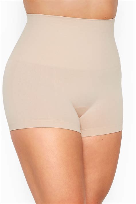 Plus Size Nude Seamless Control High Waisted Shorts Yours Clothing