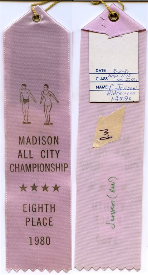 1980 – Swim Memorabilia – All-City Swim & Dive League