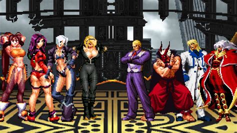 Kof Mugen Sexy Female Team Vs Villan Team Youtube