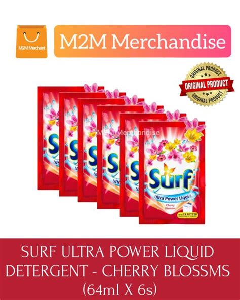 SURF ULTRA POWER LIQUID DETERGENT CHERRY BLOSSOMS 64ml X 6s Lazada PH