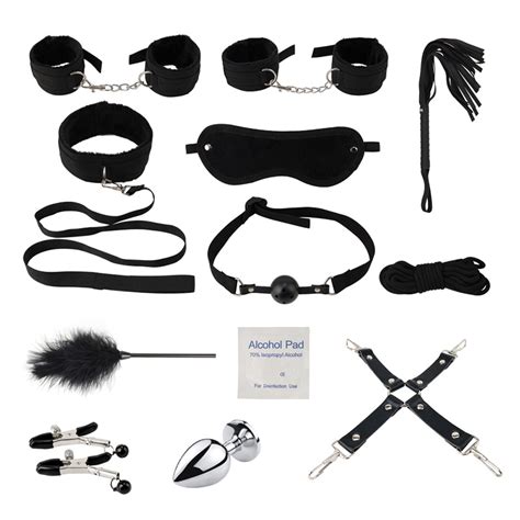 12PCS Set Bondage Set Adult Sex Toys Sm Restraints Handcuffs Gear For