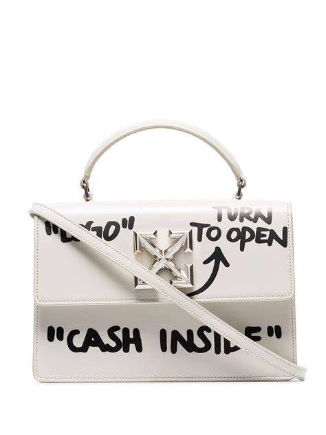 Off White C O Virgil Abloh Jitney Cash Inside Bag In White Lyst