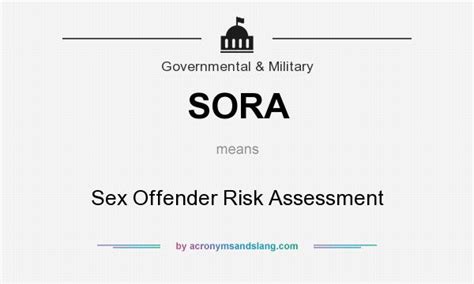 SORA Sex Offender Risk Assessment In Government Military By