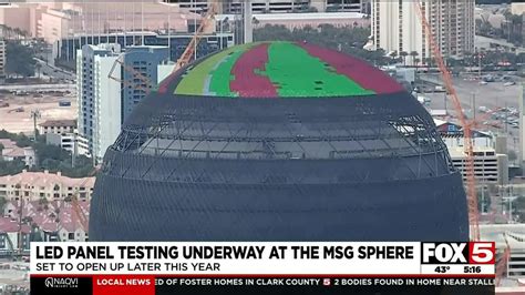 Led Panel Testing Underway At Msg Sphere In Las Vegas Youtube