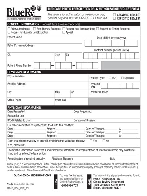 Prime Therapeutics Part D Prior Authorization Form Part D Drug