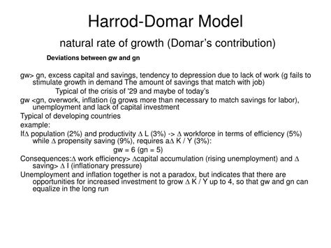 PPT - Harrod -Domar Model introduction PowerPoint Presentation, free download - ID:3217464