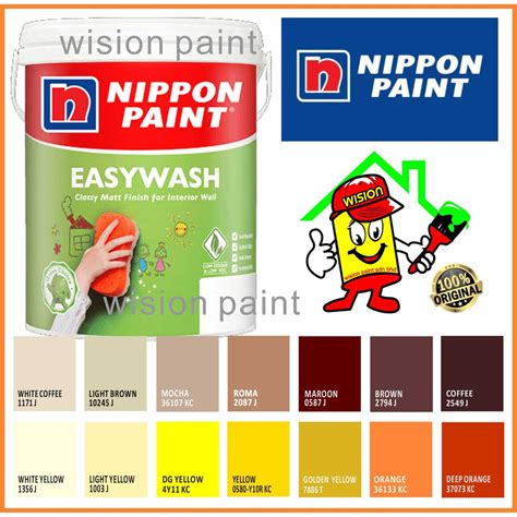 L Nippon Paint Easy Wash White Nippon Easywash Mixed Cat Nippon