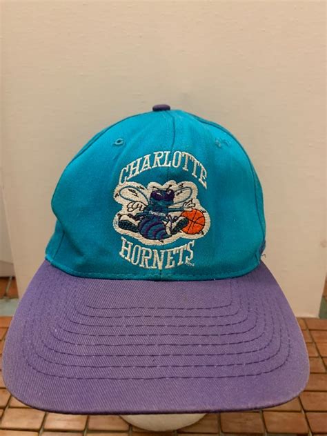 Vintage Charlotte Hornets Snapback Hat Adjustable 199 Gem