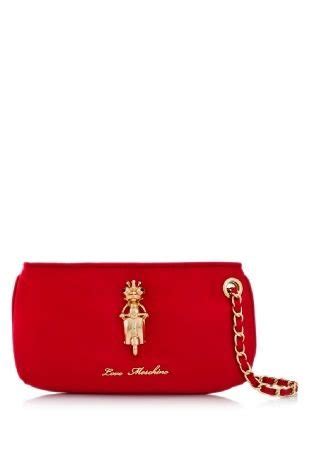 Love Moschino Frog Crest Wristlet In Blue Satin UFO No More