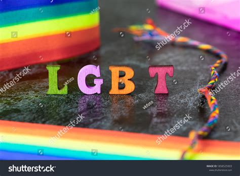 Gay Pride Letters Lgbt Rainbow Ribbon Stock Photo 1858525903 Shutterstock