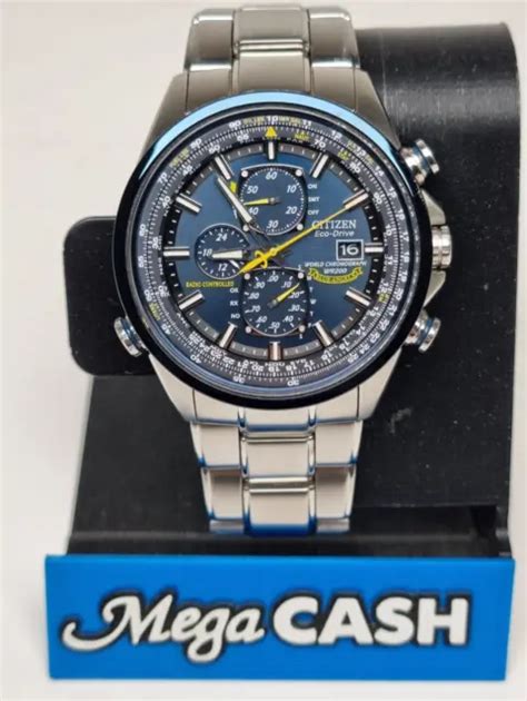 Citizen Eco Drive World Chronograph Wr200 Radio Controlled Blue Angels Watch Eur 33451