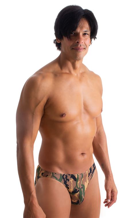 Mens Bikini Brief Swimsuit In Camo Skinzwear