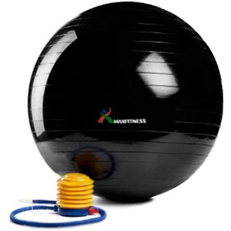 Max Fitness 75cm Exercise Ball With Foot Pump Black Want To Know