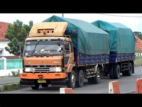 FULL TRUK GANDENG TRINTIN TRUK ENGKEL GANDENGAN PANJANG FUSO