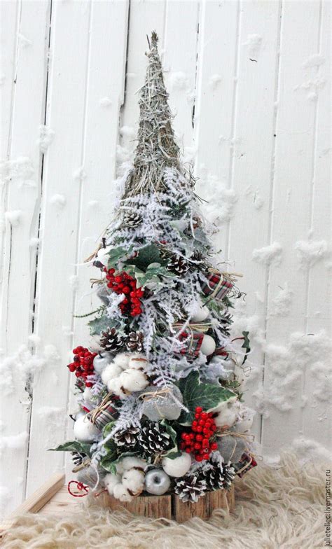 Купить Елочка Снегирь - зеленый, зеленая ель, настольная елка, зимняя ...