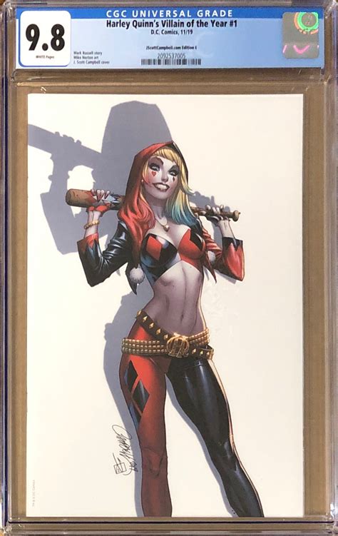 Harley Quinn S Villain Of The Year 1 J Scott Campbell Virgin Exclusi Beachbum Comics