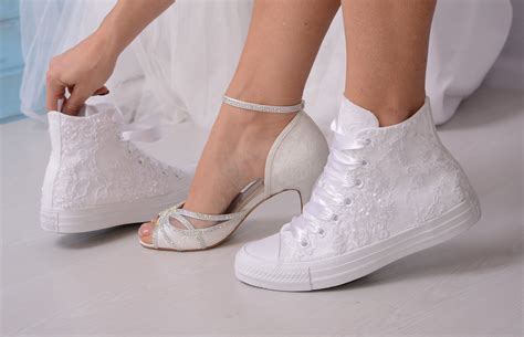 Luxury White Wedding Converse High Top Awesome Converse Shoes Lace