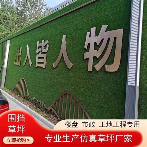 建筑工地围挡仿真草坪人造绿草皮外墙工程市政假草坪绿化户外绿布虎窝淘