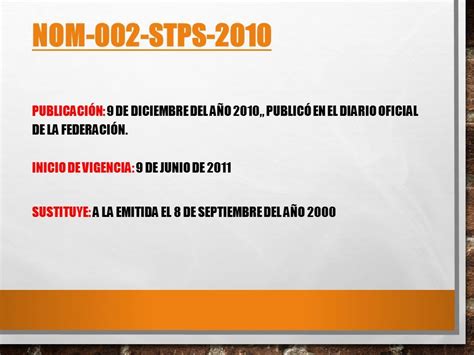 Ppt Nueva Norma Oficial Mexicana Nom Stps Off